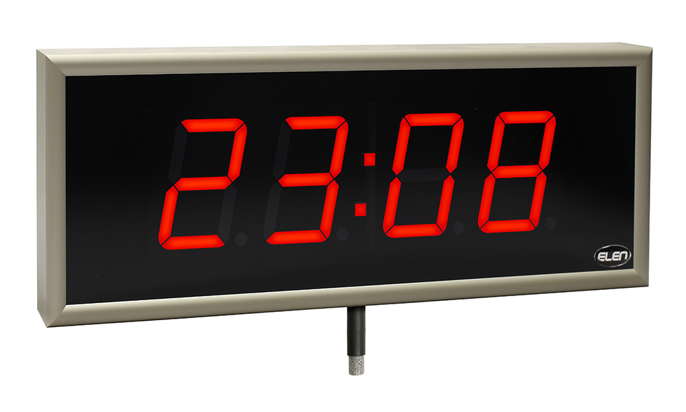 Digital clocks for displaying time, date, temperature and humidity -<br/>NDC 100/4 THS R L20 12DC LAN<br/>-interface LAN