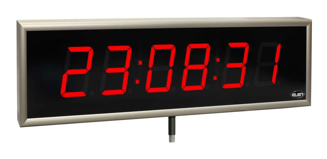 Digital clocks for displaying time, date, temperature and humidity -<br/>NDC 100/6 THS R L20 12DC LAN<br/>-interface LAN