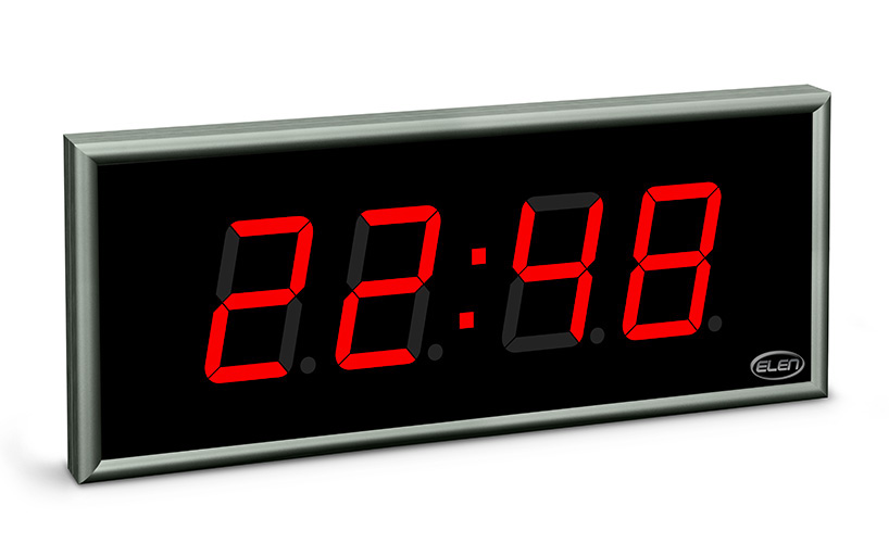 Digital clock for displaying time, date and temperature</br>NDC 100/4 R