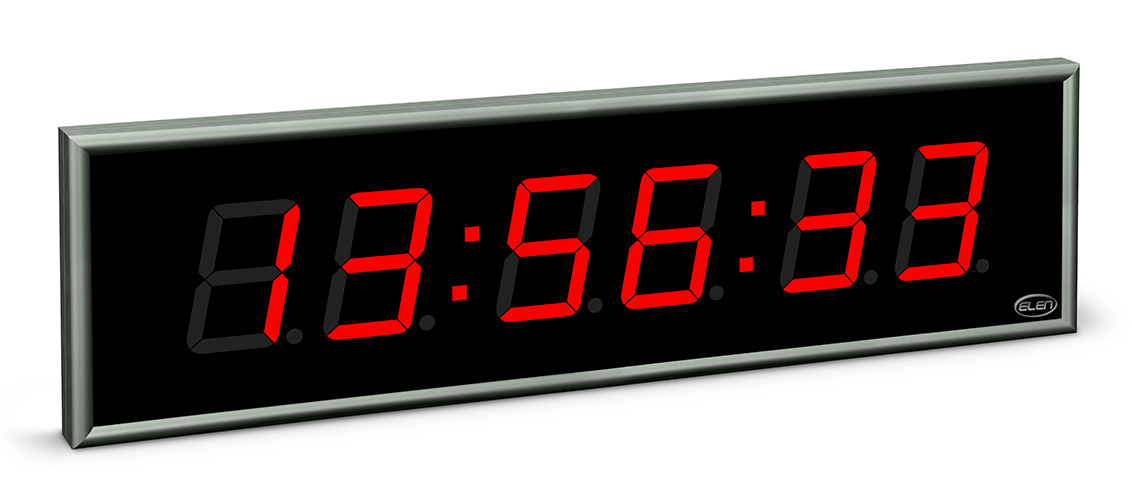 Digital clock for displaying time, date and temperature</br>NDC 100/6 R