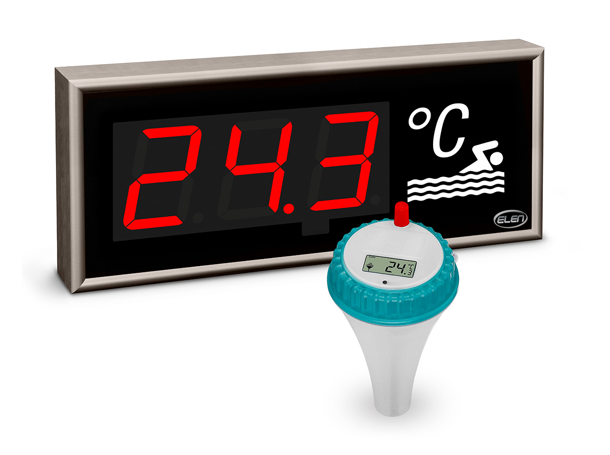 swimming pool water temperature led monitor CDN 100/3 T R L54 230AC IR/RF Elen