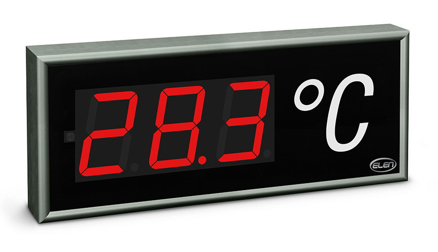 Großanzeige für Temperatur -<br/>LED Großanzeige thermometer CDN 100/3 T RG L20 230AC 1WIRE