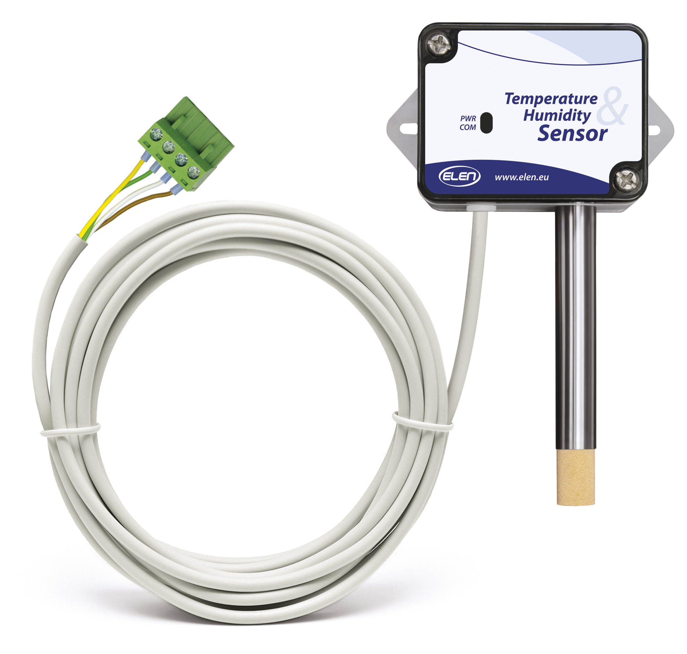 Temperatur und relative Feuchte senzor mit PC datenlogger RS485, IP54 -<br/>THS SENSOR 54 12DC RS485