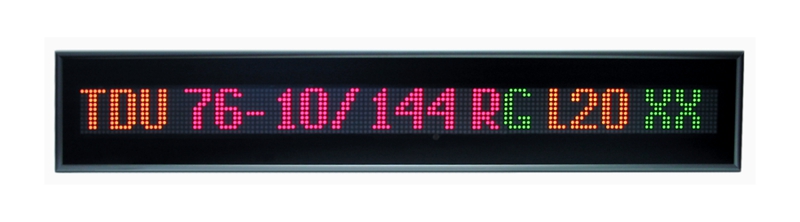 Text message display –<br/>TDU 76-10/144 RG L20 230AC